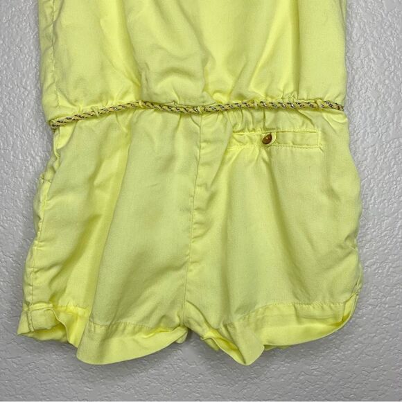 Zara Baby Girl 12-18 Months Ruffle Sleeveless Yellow Romper - Picture 6 of 10